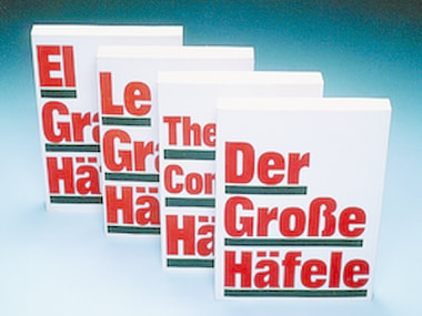 Bản in đầu tiên của Der Große Häfele bằng tiếng Anh, Pháp và Tây Ban Nha